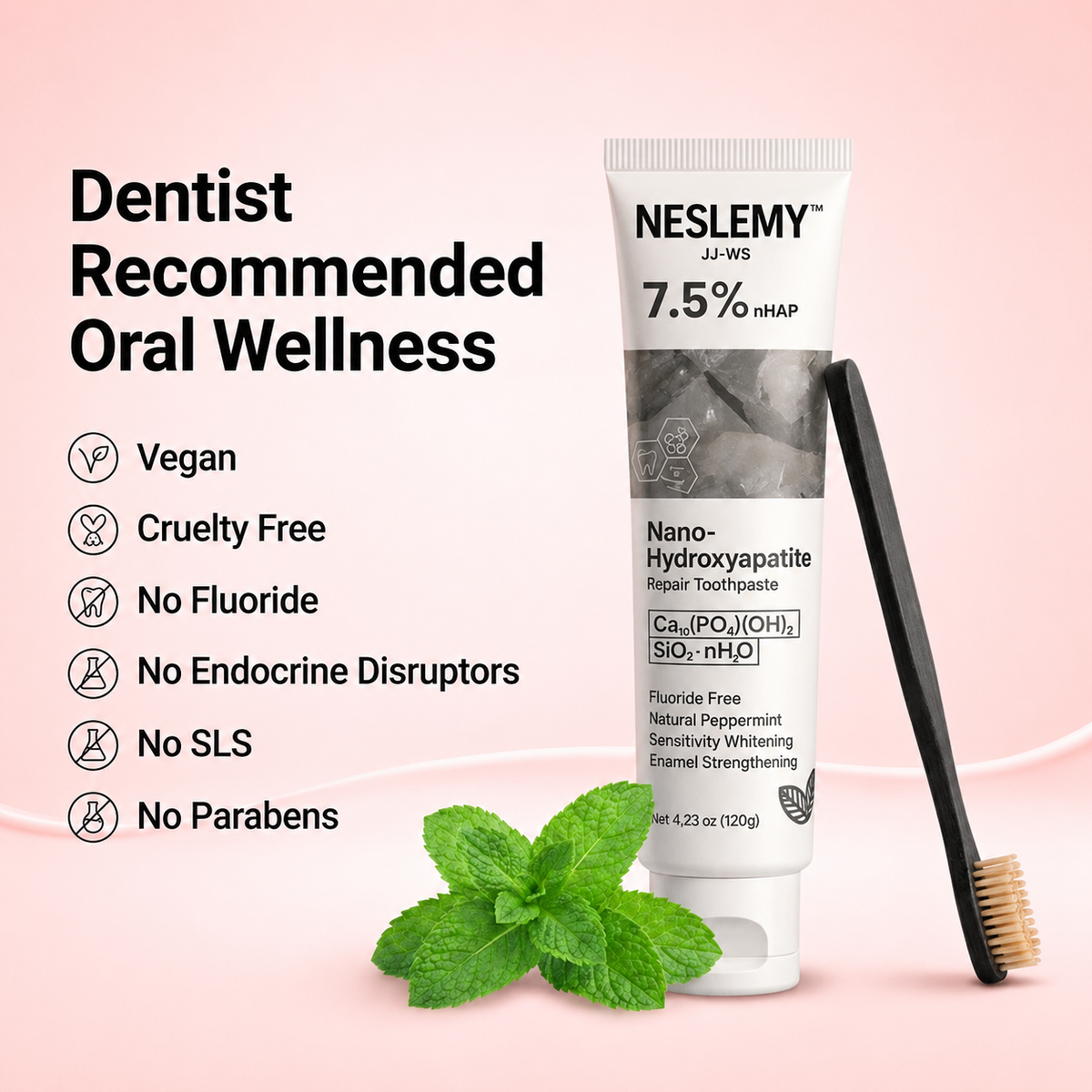 Dentifrice quotidien NESLEMY™ 7,5 % nHAP