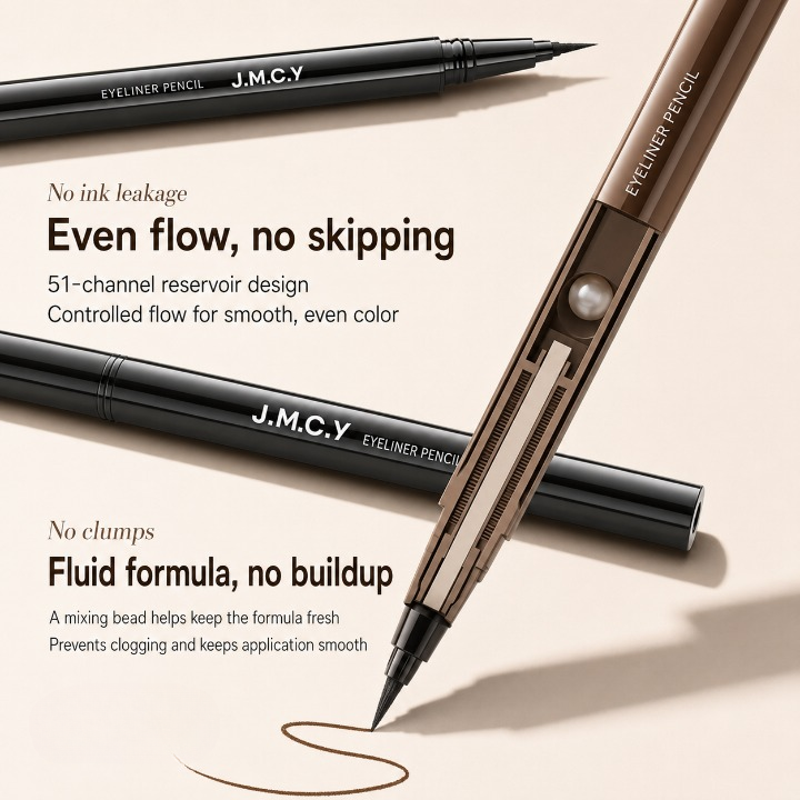 Stylo eyeliner de précision waterproof pour une définition douce et naturelle