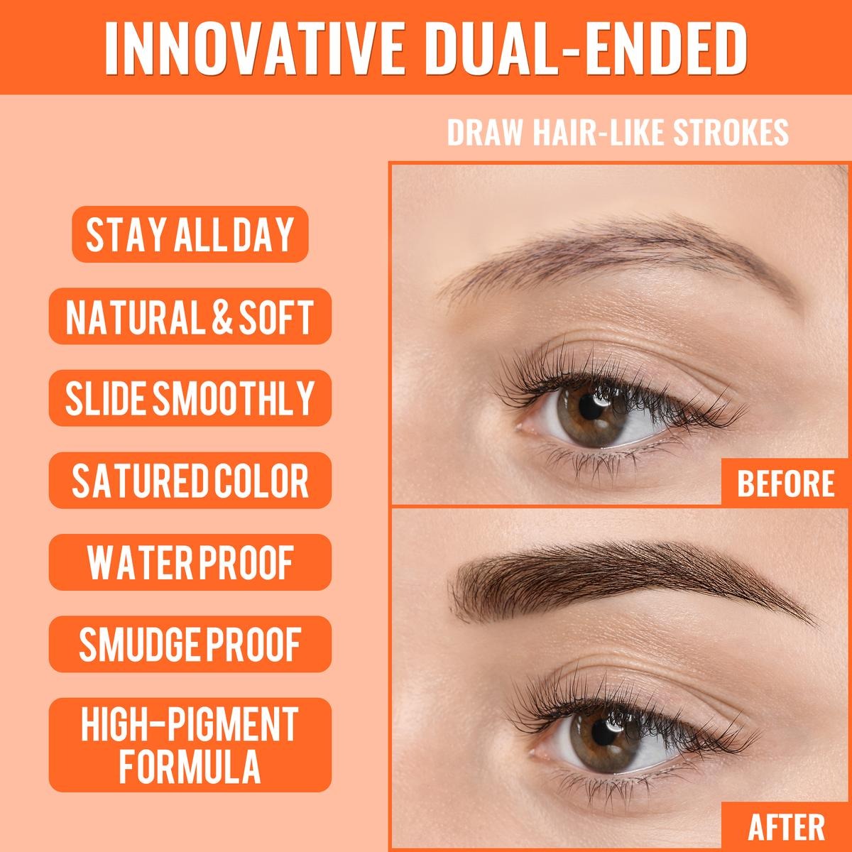 Stylo 4D Sourcils et Eyeliner 2-en-1